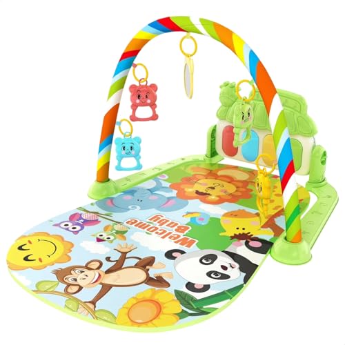 Tapete de Atividades Musical com Piano para Bebê, Arco de Brinquedos Interativos 8