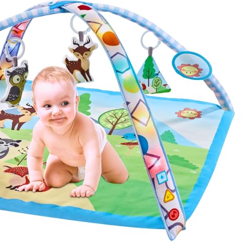 Maxi Tapete de Atividades Bebê Com Luz Musical Floresta Kit 24 peças 5
