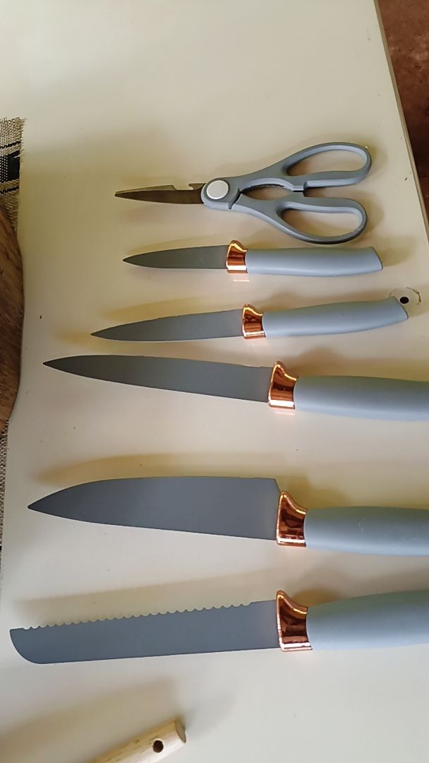 Kit 19 Pçs Utensílios Cozinha Completo Facas Silicone e Plástico 7