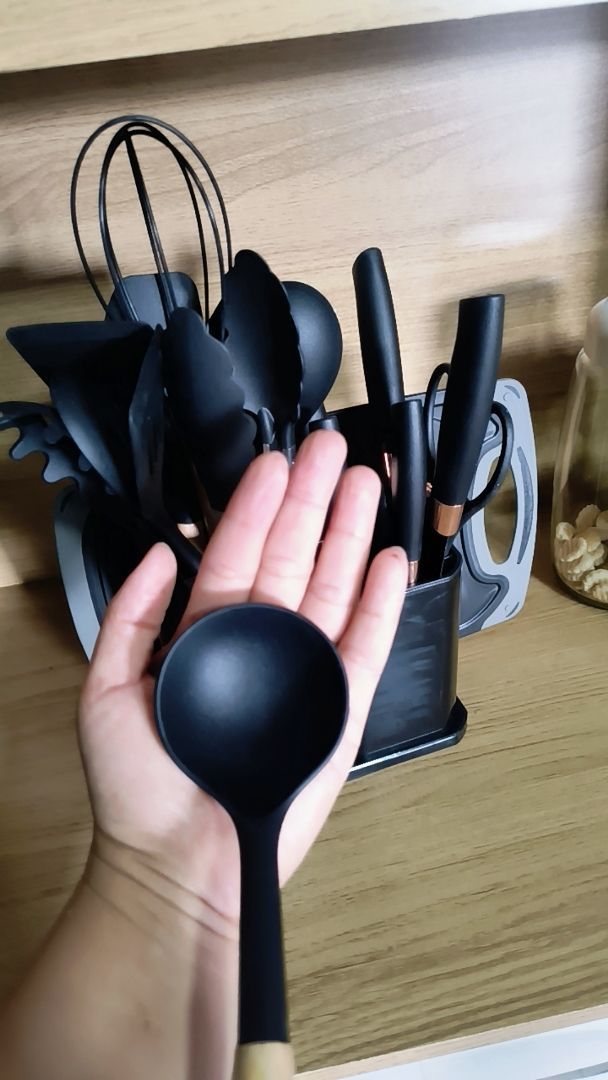 Kit 19 Pçs Utensílios Cozinha Completo Facas Silicone e Plástico 11