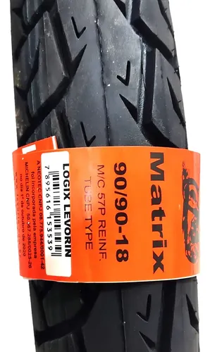 Pneu Traseiro Moto Levorin Street Matrix 90/90 18 P 57 Use Com Câmara 5