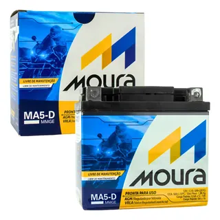 Bateria Moura Ma5 d Para Moto Titan Fan Biz Bros Fazer 6