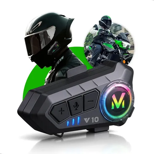 Fone De Ouvido Para Capacete Moto Bluetooth Headset Rgb Sem Fio