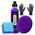 Kit Restaurax Renova Plástico Aplicador Zacs Luva Nitrílica Cor Roxo