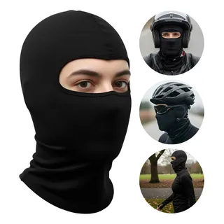 Touca Balaclava Premium Luxo Unissex Preto Proteção Uv50+ 5