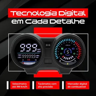 Painel Digital Cg Titan 150 Sport Até 2008 Fan 150 Até 2013 3