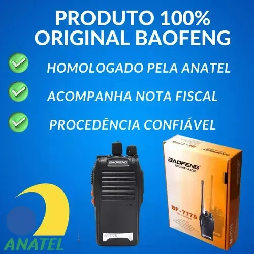 Kit Comunicador 16 Canais Baofeng 777s Loja 5