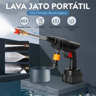 Lavadora Portátil Lava Jato 2 Baterias Pressão + Maleta de Viagem 3