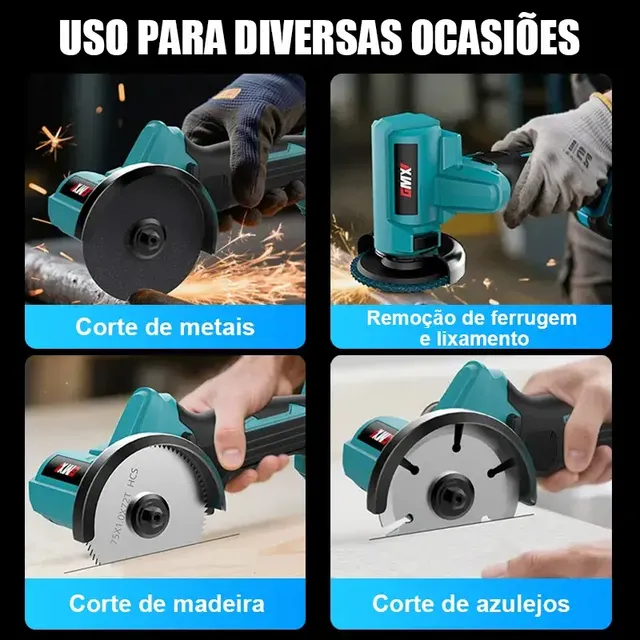 Esmerilhadeira Lixadeira Angular 36v Brushless Sem Fio 3