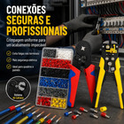 Kit Elétrico Profissional Com Alicate Decapador Fios + Alicate Crimpador + 1200 Ilhós... 4