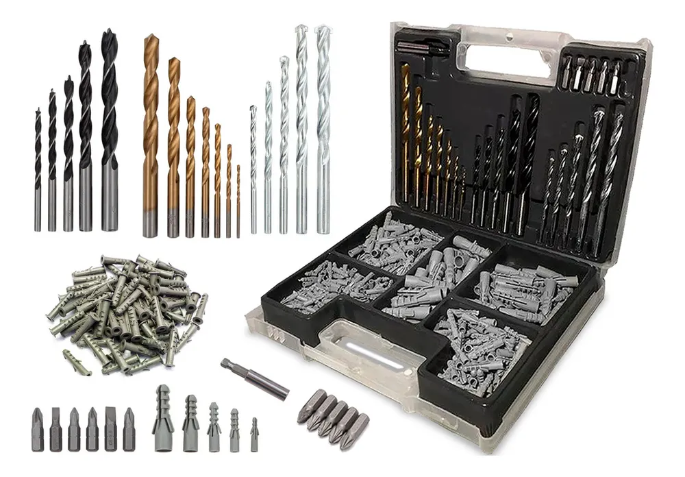 Parafusadeira Furadeira 3/8 A Bateria Tb12a The Black Tools Jogo Brocas E Buchas 300 Peças 4