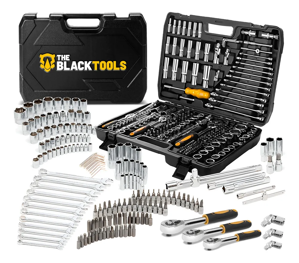 Jogo Soquetes Catracas Ferramentas Kit Chave 216 Peças Completa Oficina Master Maleta Tkf216 The... 8