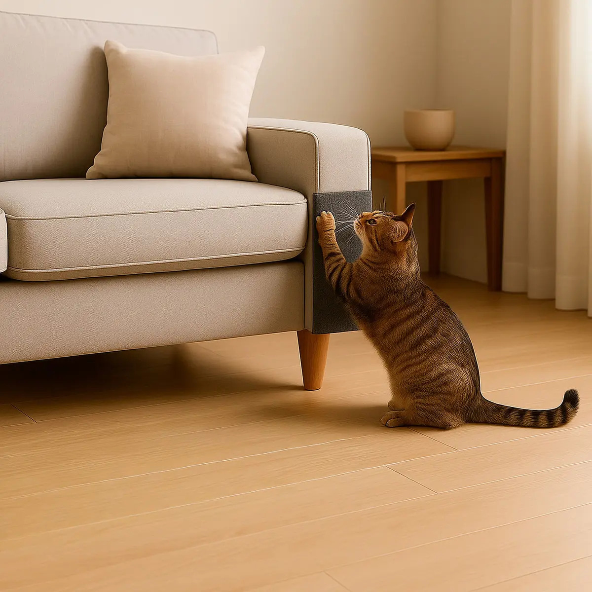 Arranhador E Protetor De Sofá Carpete Adesivo Gatos 200x50cm Cor Cinza 4